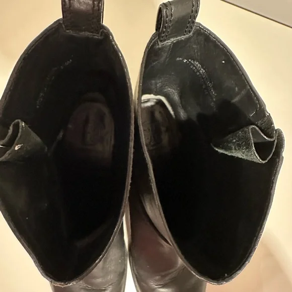 Tory Burch Black Combat Moto Boots with Buckle Straps - Picture 5 of 6